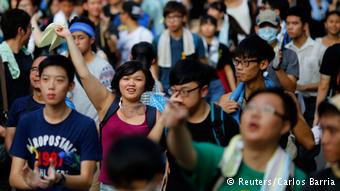 参加“占中”行动的香港青年（2014年9月29日）